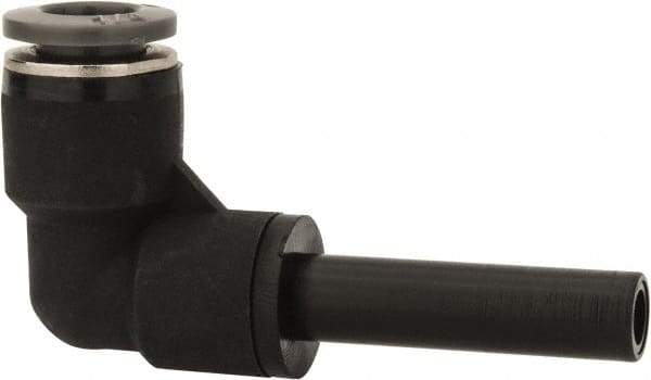 Norgren - 1/4" Tube OD, Brass Push-to-Connect Tube Stem Elbow - Tube to Stem Connection, 150 Max psi, Nitrile O-Ring, 0 to 175°F Working Temp - Eagle Tool & Supply