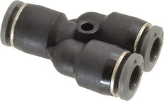 Norgren - 1/4" Tube OD, Brass Push-to-Connect Tube Parallel Y - 150 Max psi, Tube to Tube Connection, Nitrile O-Ring, 0 to 175°F Working Temp - Eagle Tool & Supply