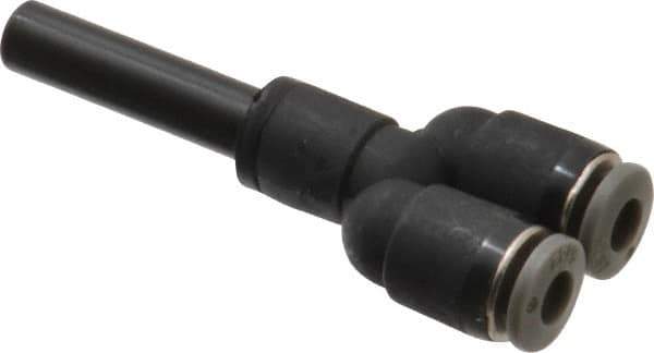 Norgren - 5/32" Tube OD, Brass Push-to-Connect Tube Y Stem Connector - Tube to Stem Connection, 150 Max psi, Nitrile O-Ring, 0 to 175°F Working Temp - Eagle Tool & Supply