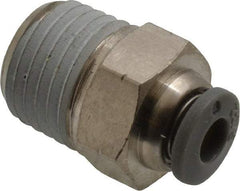 Norgren - 5/32" Tube OD, 1/4 NPTF Brass Push-to-Connect Tube Male Connector - Tube to Male NPT Connection, 150 Max psi, Nitrile O-Ring, 0 to 175°F Working Temp - Eagle Tool & Supply