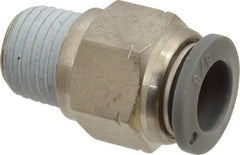 Norgren - 3/8" Tube OD, 1/4 NPTF Brass Push-to-Connect Tube Male Connector - Tube to Male NPT Connection, 150 Max psi, Nitrile O-Ring, 0 to 175°F Working Temp - Eagle Tool & Supply