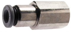 Norgren - 5/16" Tube OD, 1/4 NPTF Brass Push-to-Connect Tube Female Connector - Tube to Female NPT Connection, 150 Max psi, Nitrile O-Ring, 0 to 175°F Working Temp - Eagle Tool & Supply