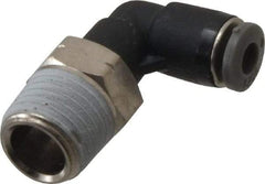 Norgren - 5/32" Tube OD, 1/4 NPTF Brass Push-to-Connect Tube Male Swivel Elbow - Tube to Male NPT Connection, 150 Max psi, Nitrile O-Ring, 0 to 175°F Working Temp - Eagle Tool & Supply