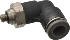 Norgren - 1/4" Tube OD, 10-32 UNF Brass Push-to-Connect Tube Male Swivel Elbow - Tube to Male UNF Connection, 150 Max psi, Nitrile O-Ring, 0 to 175°F Working Temp - Eagle Tool & Supply