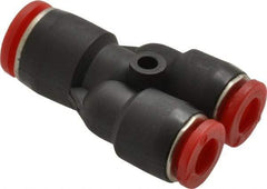 Norgren - 8 x 8 x 6mm Tube OD, Brass Push-to-Connect Tube Parallel Y - 150 Max psi, Tube to Tube Connection, Nitrile O-Ring, 0 to 175°F Working Temp - Eagle Tool & Supply