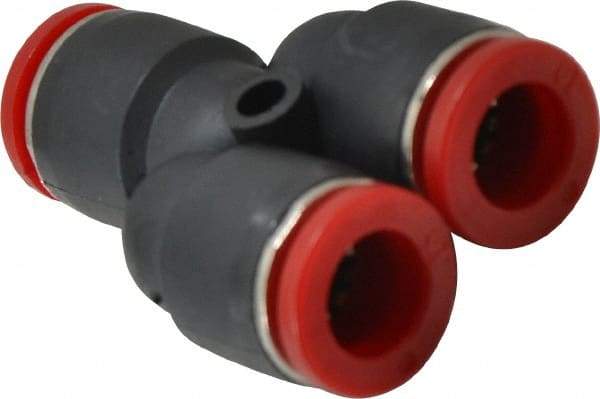 Norgren - 10mm Tube OD, Brass Push-to-Connect Tube Parallel Y - 150 Max psi, Tube to Tube Connection, Nitrile O-Ring, 0 to 175°F Working Temp - Eagle Tool & Supply