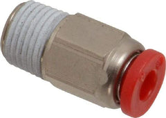 Norgren - 4mm Tube OD, 1/8 BSPT Brass Push-to-Connect Tube Male Connector - Tube to Male BSPT Connection, 150 Max psi, Nitrile O-Ring, 0 to 175°F Working Temp - Eagle Tool & Supply