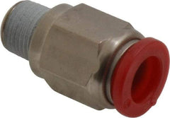 Norgren - 8mm Tube OD, 1/8 BSPT Brass Push-to-Connect Tube Male Connector - Tube to Male BSPT Connection, 150 Max psi, Nitrile O-Ring, 0 to 175°F Working Temp - Eagle Tool & Supply