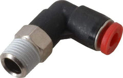 Norgren - 4mm Tube OD, 1/8 BSPT Brass Push-to-Connect Tube Male Swivel Elbow - Tube to Male BSPT Connection, 150 Max psi, Nitrile O-Ring, 0 to 175°F Working Temp - Eagle Tool & Supply