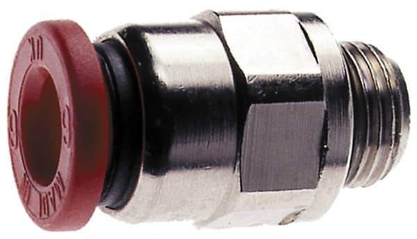 Norgren - 10mm Tube OD, 1/8 BSPP Brass Push-to-Connect Tube Male Connector - Tube to Male BSPP Connection, 150 Max psi, Nitrile O-Ring, 0 to 175°F Working Temp - Eagle Tool & Supply
