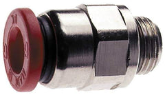 Norgren - 10mm Tube OD, 1/2 BSPP Brass Push-to-Connect Tube Male Connector - Tube to Male BSPP Connection, 150 Max psi, Nitrile O-Ring, 0 to 175°F Working Temp - Eagle Tool & Supply