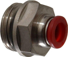 Norgren - 8mm Tube OD, 1/2 BSPP Brass Push-to-Connect Tube Male Connector - Tube to Male BSPP Connection, 150 Max psi, Nitrile O-Ring, 0 to 175°F Working Temp - Eagle Tool & Supply