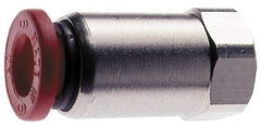 Norgren - 10mm Tube OD, 3/8 BSPP Brass Push-to-Connect Tube Female Connector - Tube to Female BSPP Connection, 150 Max psi, Nitrile O-Ring, 0 to 175°F Working Temp - Eagle Tool & Supply
