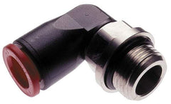 Norgren - 4mm Tube OD, 1/4 BSPP Brass Push-to-Connect Tube Male Swivel Elbow - Tube to Male BSPP Connection, 150 Max psi, Nitrile O-Ring, 0 to 175°F Working Temp - Eagle Tool & Supply