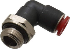 Norgren - 6mm Tube OD, 1/4 BSPP Brass Push-to-Connect Tube Male Swivel Elbow - Tube to Male BSPP Connection, 150 Max psi, Nitrile O-Ring, 0 to 175°F Working Temp - Eagle Tool & Supply