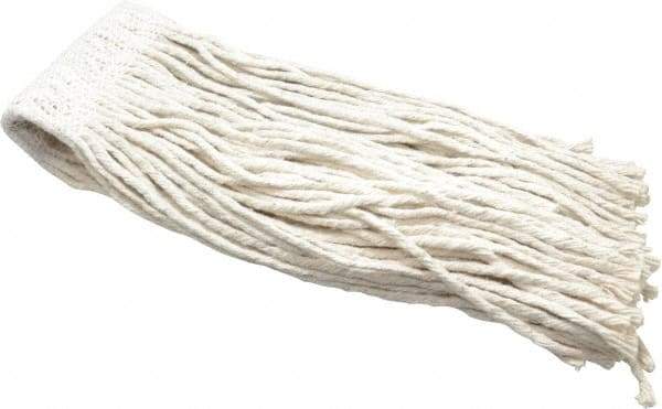 PRO-SOURCE - 5" White Head Band, Large Cotton Cut End Mop Head - 8 Ply, Clamp Jaw Connection, Use for Stripping/Finishing - Eagle Tool & Supply