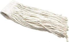 PRO-SOURCE - 5" White Head Band, Large Cotton Cut End Mop Head - 8 Ply, Clamp Jaw Connection, Use for Stripping/Finishing - Eagle Tool & Supply