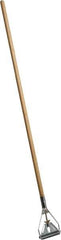 PRO-SOURCE - 54" Wood Quick Connect Mop Handle - Metal Connector, Use with Wet Mops - Eagle Tool & Supply