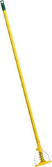 PRO-SOURCE - 48" Wood Spring Clamp Jaw Mop Handle - 1 to 1-1/4" Wet Mop Head Band, Metal Connector, Use with Wet Mops - Eagle Tool & Supply