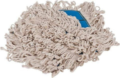 PRO-SOURCE - 18" Long x 5" Wide Yarn Blend Dust Mop Head - Snap-On, Blue, Looped Head, Launderable - Eagle Tool & Supply