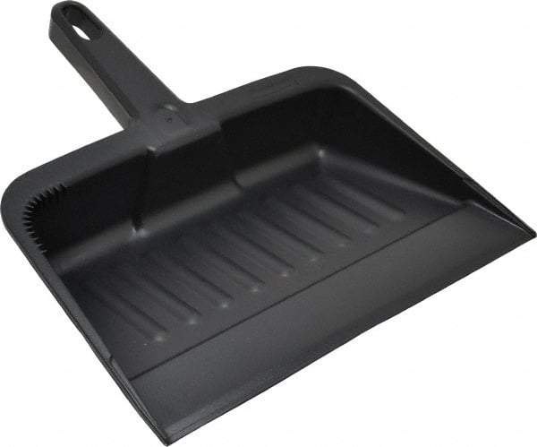 Rubbermaid - 12-1/4" Wide x 2-5/8" High, Handheld Dustpan - Plastic Body, 5" Plastic Handle, Black - Eagle Tool & Supply