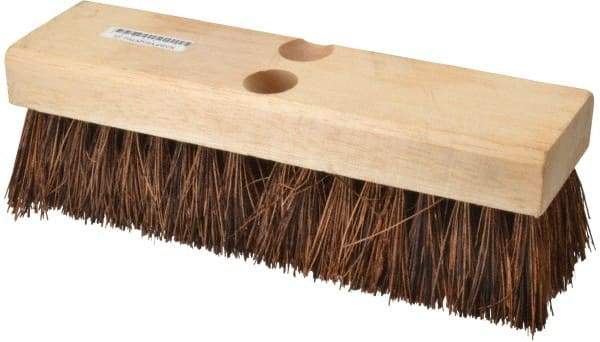 PRO-SOURCE - 2" Bristle Length, Palmyra Scrub Brush - 10" OAL, Tapered Handle, Hardwood Block - Eagle Tool & Supply