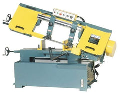 Enco - 10 x 17" Max Capacity, Manual Step Pulley Horizontal Bandsaw - 220/440 Volts, 2 hp, 3 Phase - Eagle Tool & Supply