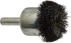 Anderson - 1-1/4" Brush Diam, Crimped, Flared End Brush - 1/4" Diam Shank, 20,000 Max RPM - Eagle Tool & Supply