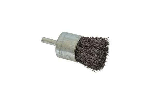 Anderson - 1" Brush Diam, Crimped, End Brush - 1/4" Diam Shank, 22,000 Max RPM - Eagle Tool & Supply