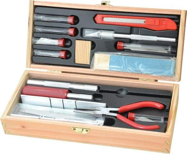 Excel - Ship Modeler's Tool Set - 32 Pieces, Includes Deluxe Large Wooden Chest Boxed - Eagle Tool & Supply