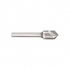 SGS - 3/8" Head Diam, 1/4" Shank Diam, 1 Flute 82° Solid Carbide Countersink - Eagle Tool & Supply