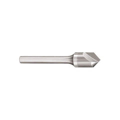 SGS - 3/16" Head Diam, 3/16" Shank Diam, 1 Flute 82° Solid Carbide Countersink - Bright Finish, 2" OAL, Single End, Straight Shank, Right Hand Cut - Eagle Tool & Supply