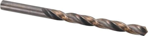 Michigan Drill - Letter K 118° High Speed Steel Jobber Drill - Oxide/Gold Finish, Right Hand Cut, Spiral Flute, Straight Shank, 4-1/4" OAL, Split Point - Eagle Tool & Supply