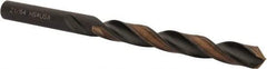 Michigan Drill - 21/64" 118° High Speed Steel Jobber Drill - Oxide/Gold Finish, Right Hand Cut, Spiral Flute, Straight Shank, 4-5/8" OAL, Split Point - Eagle Tool & Supply