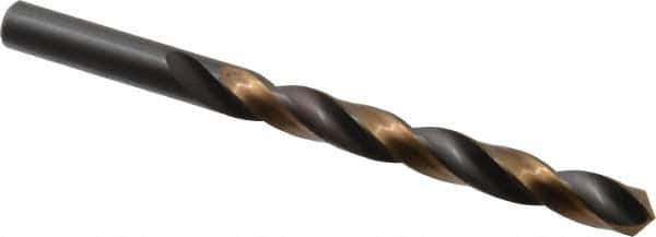 Michigan Drill - 25/64" 118° High Speed Steel Jobber Drill - Oxide/Gold Finish, Right Hand Cut, Spiral Flute, Straight Shank, 5-1/8" OAL, Split Point - Eagle Tool & Supply