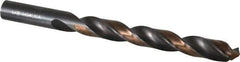 Michigan Drill - 1/2" 118° High Speed Steel Jobber Drill - Oxide/Gold Finish, Right Hand Cut, Spiral Flute, Straight Shank, 6" OAL, Split Point - Eagle Tool & Supply