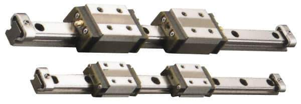 THK - 31mm Block L x 20mm W x 10.8mm H, 12mm Transverse Hole Spcg, 13mm Lateral Hole Spcg, 4-Way Compact HSR Assembly - M2.6x2.5 Block Hole, 470mm Rail L x 10mm W x 7mm H, 13mm Assembly H, 5mm Overhang - Eagle Tool & Supply