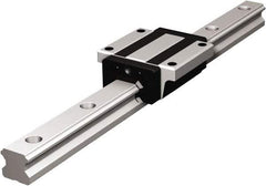 THK - 2,520mm OAL x 34mm Overall Width x 29mm Overall Height 4 Way HSR Rail - 80mm Between Holes, 9 x 14 x 12mm Hole Size - Eagle Tool & Supply