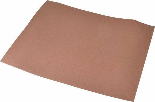 Norton - 320 Grit, Aluminum Oxide Sanding Sheet - 11" Long x 9" Wide, Extra Fine Grade, J Weighted Cloth Backing - Eagle Tool & Supply
