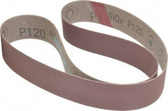 3M - 1-1/2" Wide x 42" OAL, 120 Grit, Aluminum Oxide Abrasive Belt - Aluminum Oxide, Fine, Coated, X Weighted Cloth Backing, Series 341D - Eagle Tool & Supply