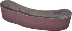 3M - 2" Wide x 18-15/16" OAL, 60 Grit, Aluminum Oxide Abrasive Belt - Aluminum Oxide, Medium, Coated, X Weighted Cloth Backing, Series 341D - Eagle Tool & Supply