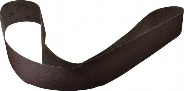 3M - 3" Wide x 72" OAL, 80 Grit, Aluminum Oxide Abrasive Belt - Aluminum Oxide, Medium, Coated, X Weighted Cloth Backing, Series 341D - Eagle Tool & Supply