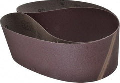 3M - 4" Wide x 52-1/2" OAL, 80 Grit, Aluminum Oxide Abrasive Belt - Aluminum Oxide, Medium, Coated, X Weighted Cloth Backing, Series 341D - Eagle Tool & Supply