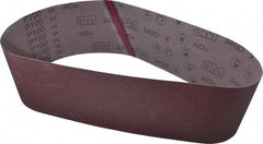 3M - 6" Wide x 48" OAL, 100 Grit, Aluminum Oxide Abrasive Belt - Aluminum Oxide, Fine, Coated, X Weighted Cloth Backing, Series 340D - Eagle Tool & Supply