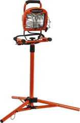 Southwire - 110 VAC, 500 Watt, Electric, Halogen Portable Tripod Work Light - 6' Cord, 1 Head, 66" High - Eagle Tool & Supply