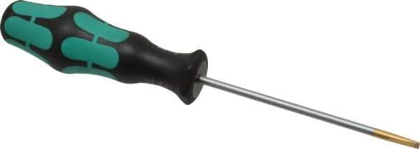 Wera - 198mm OAL Standard Slotted Screwdriver - Round Shank, Ergonomic Handle - Eagle Tool & Supply