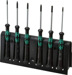 Wera - 6 Piece T7 to T20 Micro Handle Torx Driver Set - T7, T8, T9, T10, T15, T20 - Eagle Tool & Supply