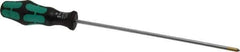 Wera - #1, 11-5/8" OAL, Standard Phillips Screwdriver - 8" Blade Length, Round Shank, Ergonomic Handle - Eagle Tool & Supply