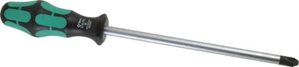 Wera - #4, 12-1/4" OAL, Standard Phillips Screwdriver - 8" Blade Length, Round Shank, Ergonomic Handle - Eagle Tool & Supply
