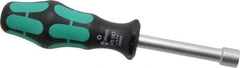 Wera - 7/16" Hollow Shaft Nutdriver - Ergonomic Handle, 7-3/4" OAL - Eagle Tool & Supply